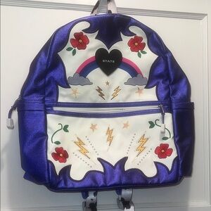STATE Women's Vibrant Purple and White Backpack